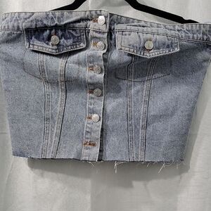 BUCKETLIST Blue Denim Top Size L